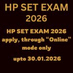 HP SET EXAM 2026 APPLY ONLINE MODE ONLY