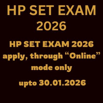 HP SET EXAM 2026 APPLY ONLINE MODE ONLY