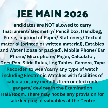 JEE MAIN 2026 NOT ALLOWED
