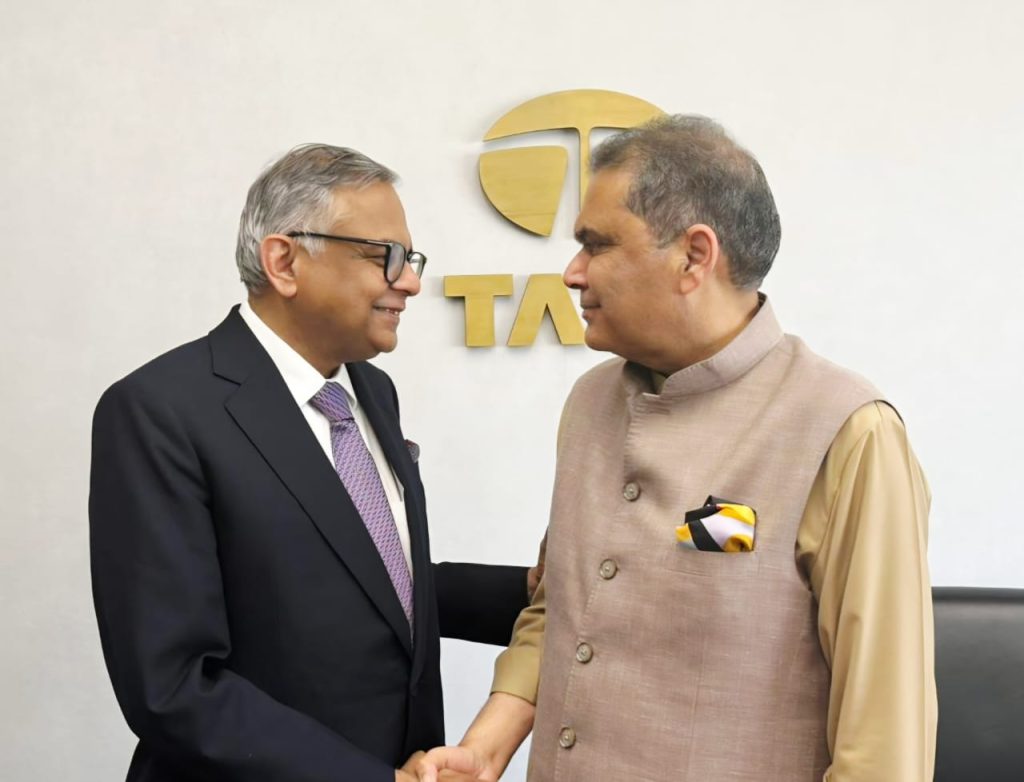 Punjab Industry Minister Sanjeev Arora Discusses Investment Opportunities in Punjab with Tata Sons Chairperson N. Chandrasekaran