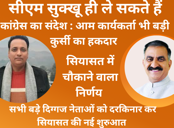 A common worker can also get a big chair, Congress gave a clear message himachal news cm sukhu